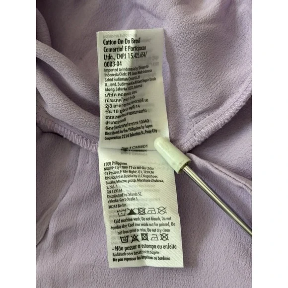 NWT COTTON ON Milkmaid Coquette Boho Top Blouse Festival Tie Back - Size S Lilac - Picture 6 of 8